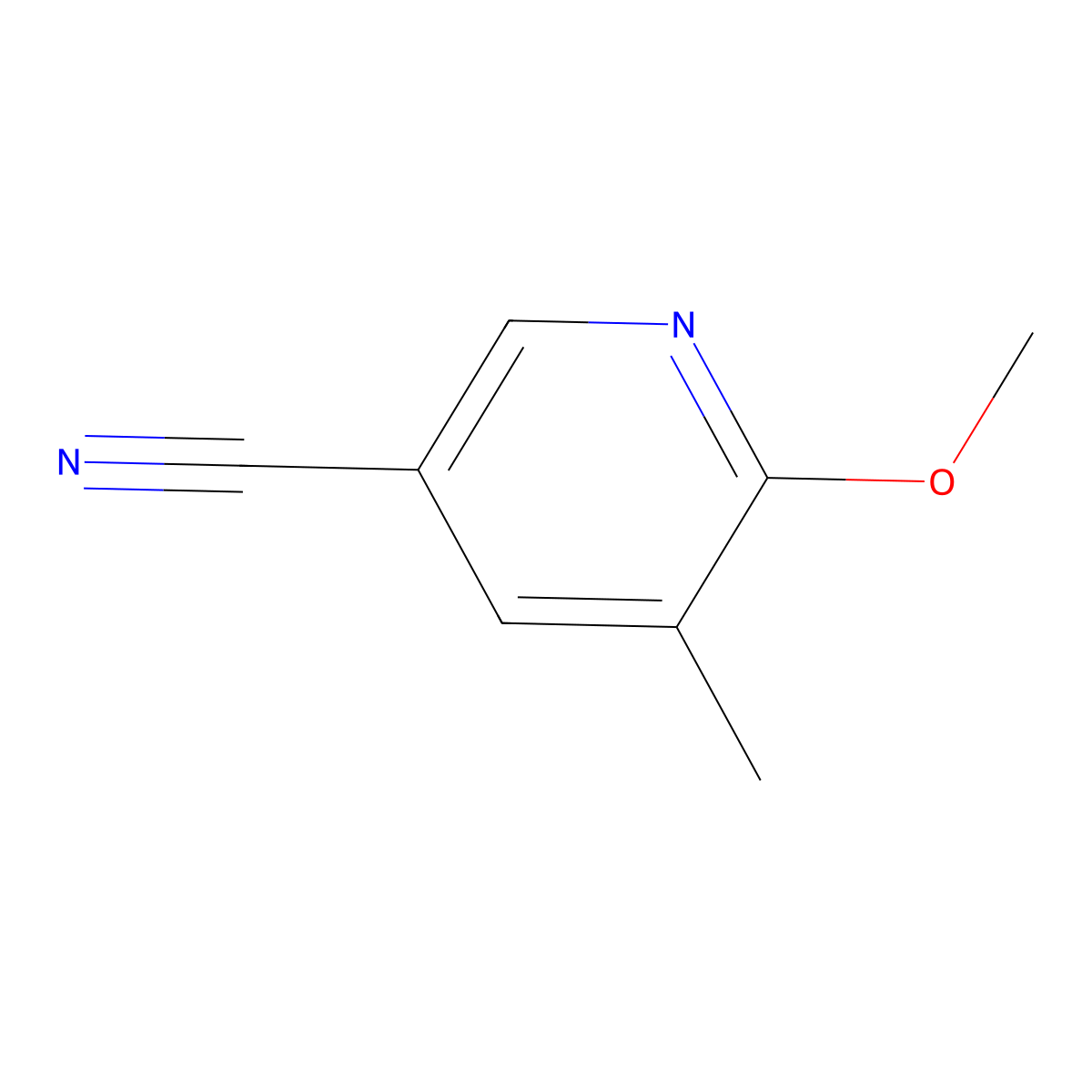 6-Methoxy-5-methylnicotinonitrile molecular structure, CAS 1033439-60-9