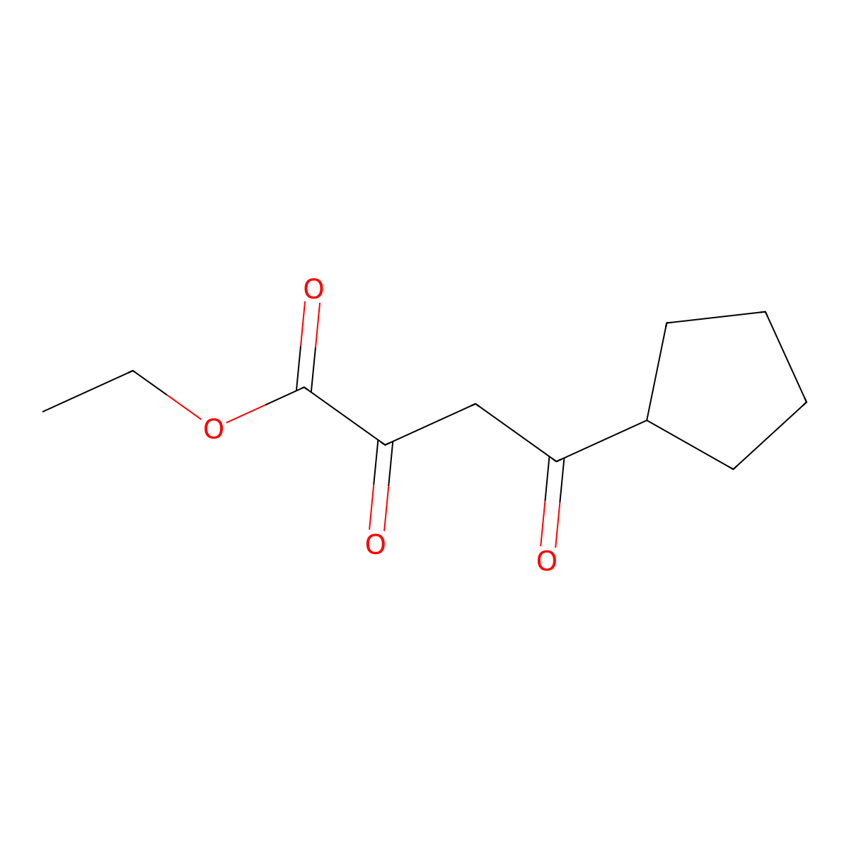 Ethyl 4-cyclopentyl-2,4-dioxobutanoate molecular structure, CAS 1033443-97-8