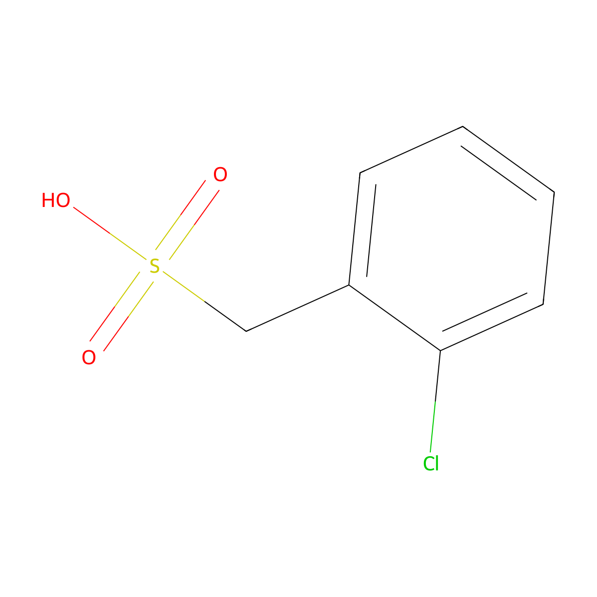 (2-Chlorophenyl)methanesulfonic acid molecular structure, CAS 103346-04-9
