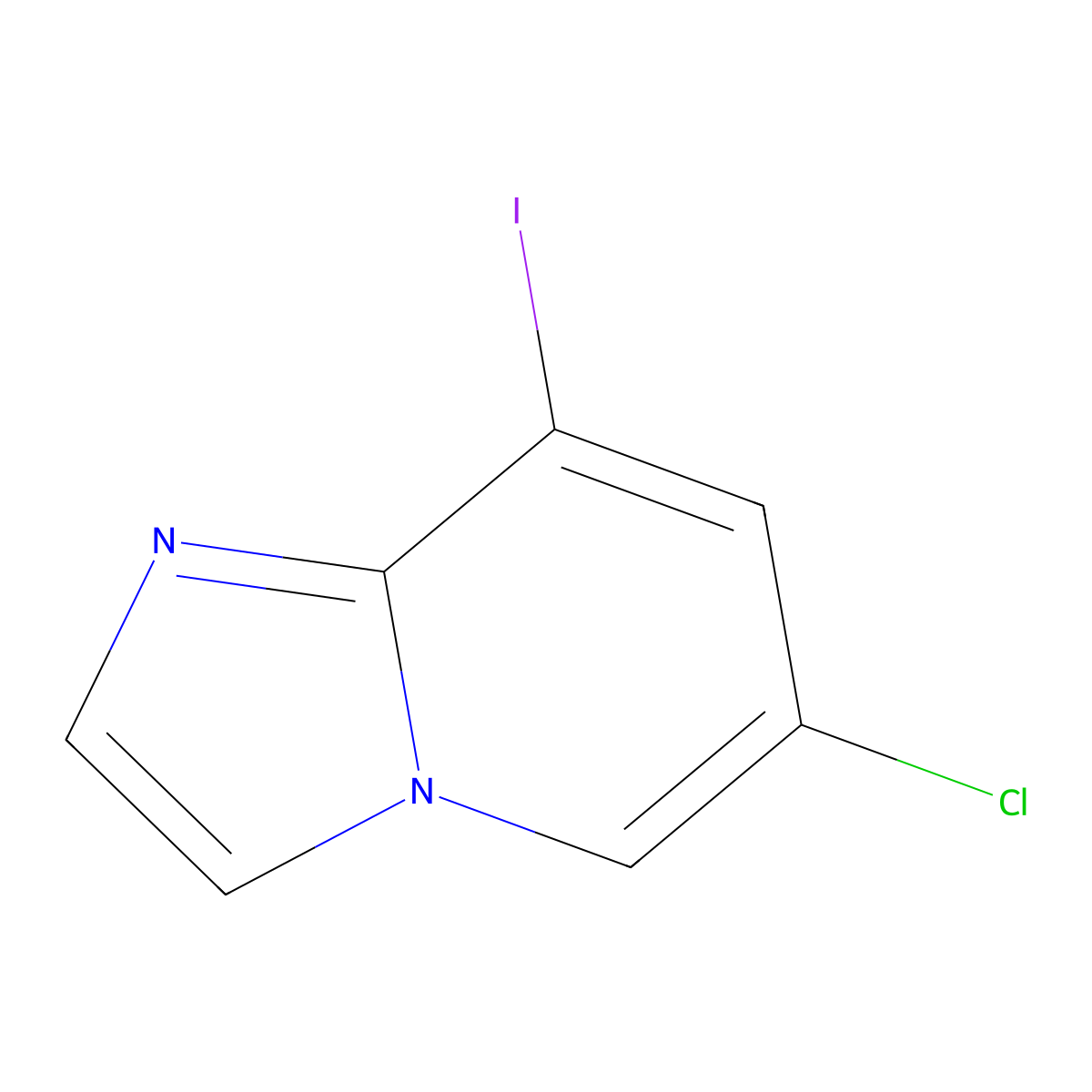 6-Chloro-8-iodoimidazo[1,2-a]pyridine molecular structure, CAS 1033463-28-3