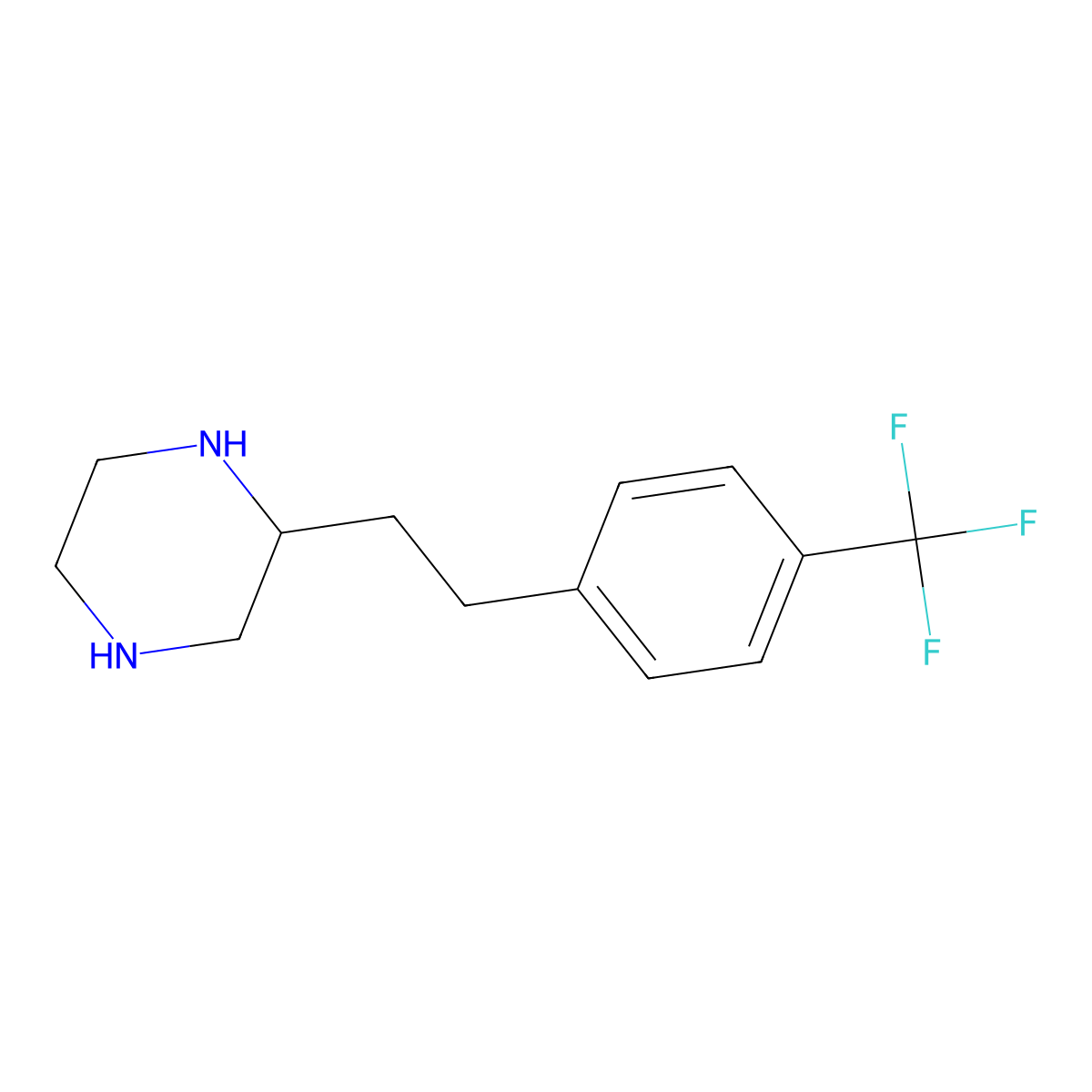2-[4-(Trifluoromethyl)phenethyl]piperazine molecular structure, CAS 1033463-32-9