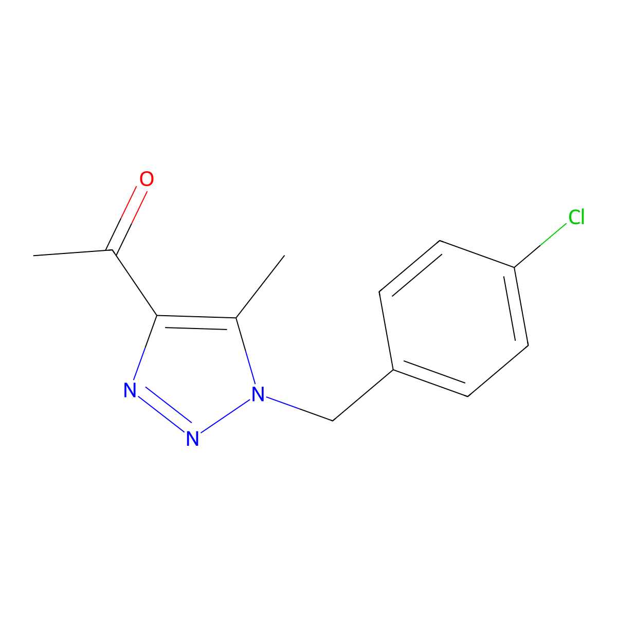 1-[1-(4-chlorobenzyl)-5-methyl-1H-1,2,3-triazol-4-yl]-1-ethanone molecular structure, CAS 1033463-42-1