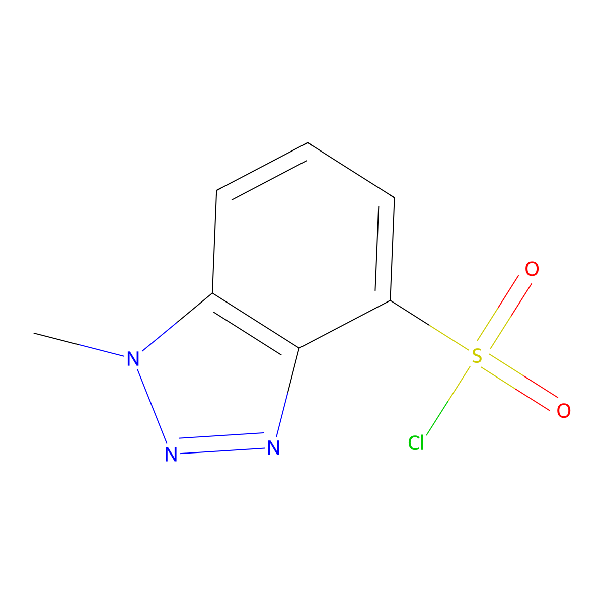 1-methyl-1H-1,2,3-benzotriazole-4-sulfonyl chloride molecular structure, CAS 1033464-77-5