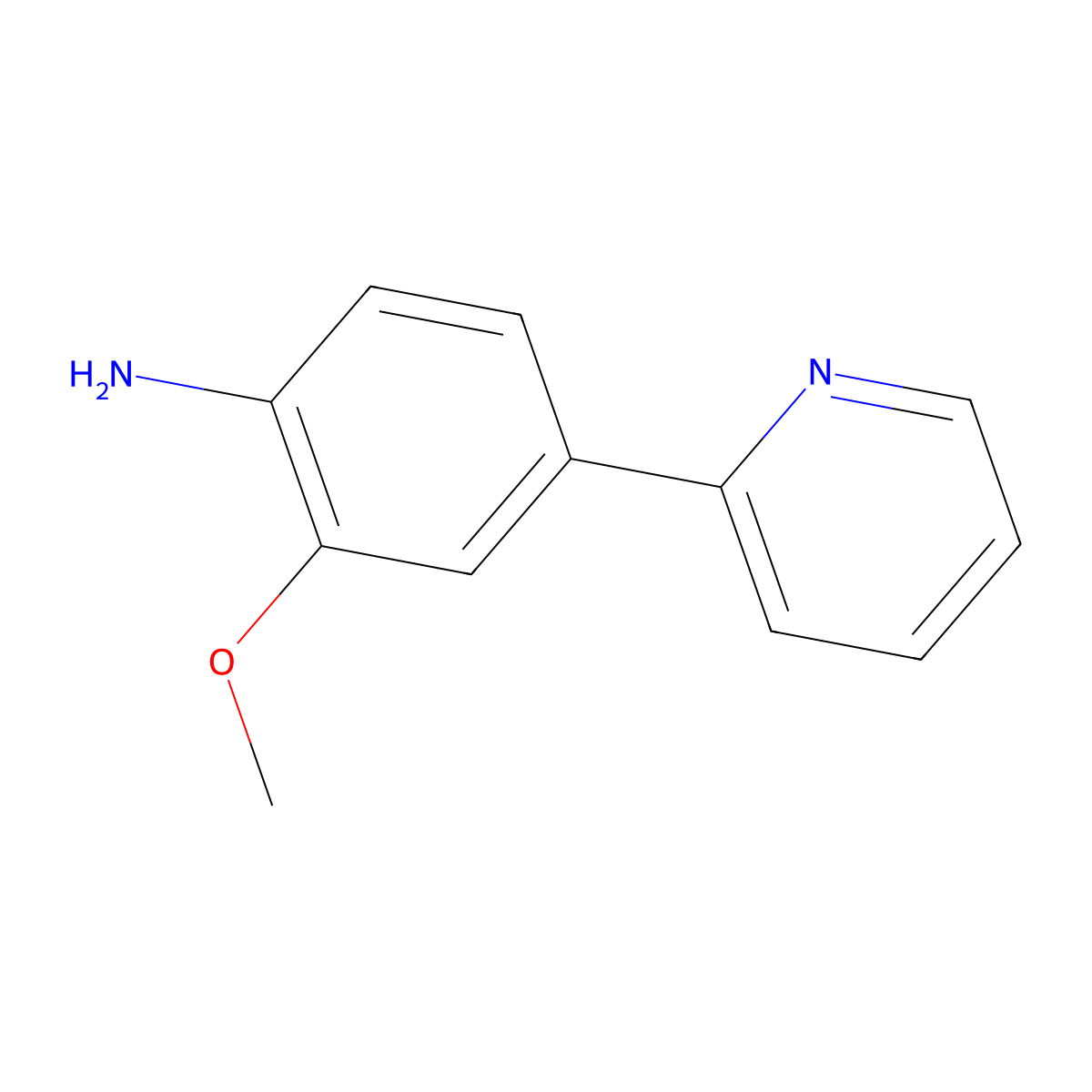 2-Methoxy-4-(pyridin-2-yl)aniline molecular structure, CAS 103347-94-0