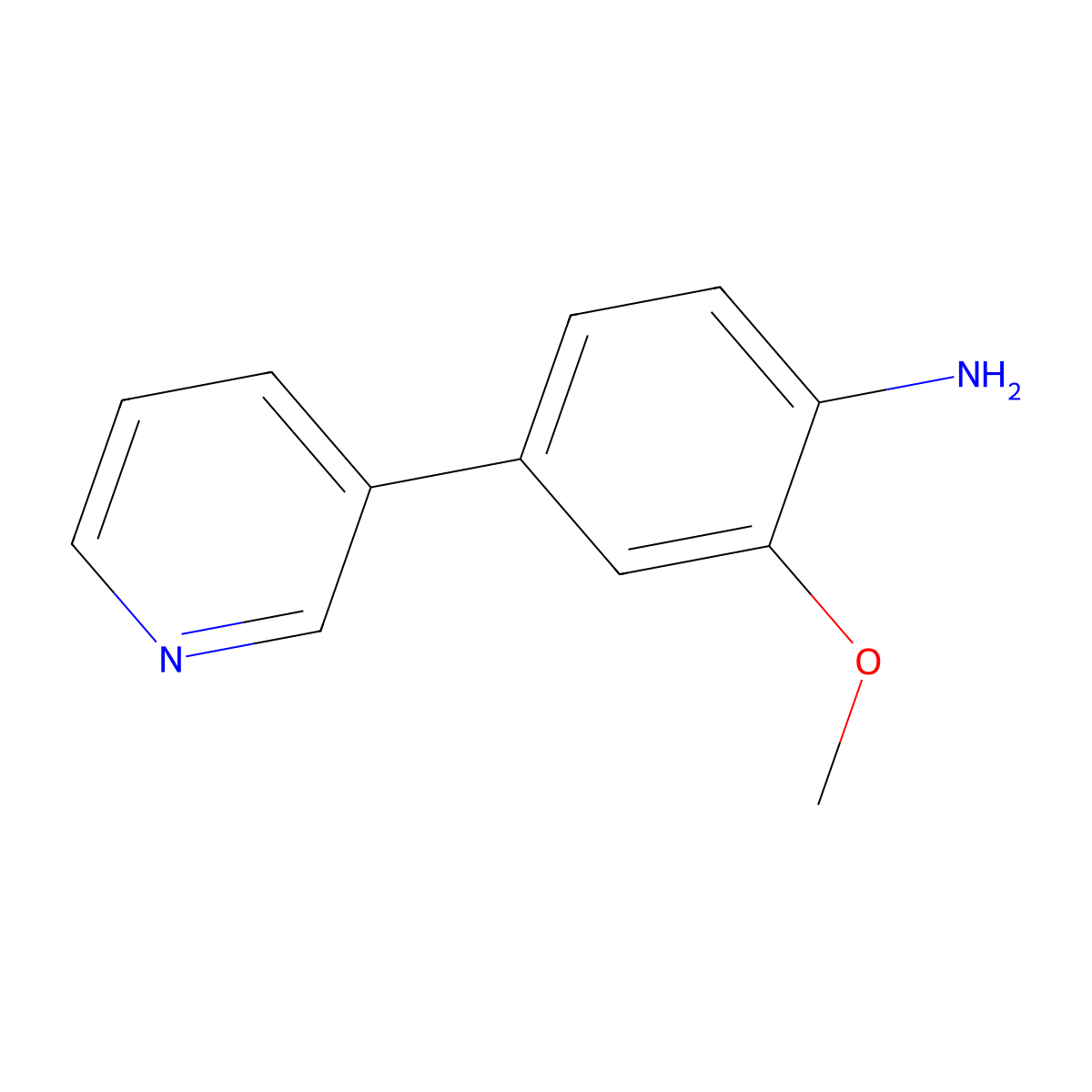 2-Methoxy-4-(pyridin-3-yl)aniline molecular structure, CAS 103347-95-1