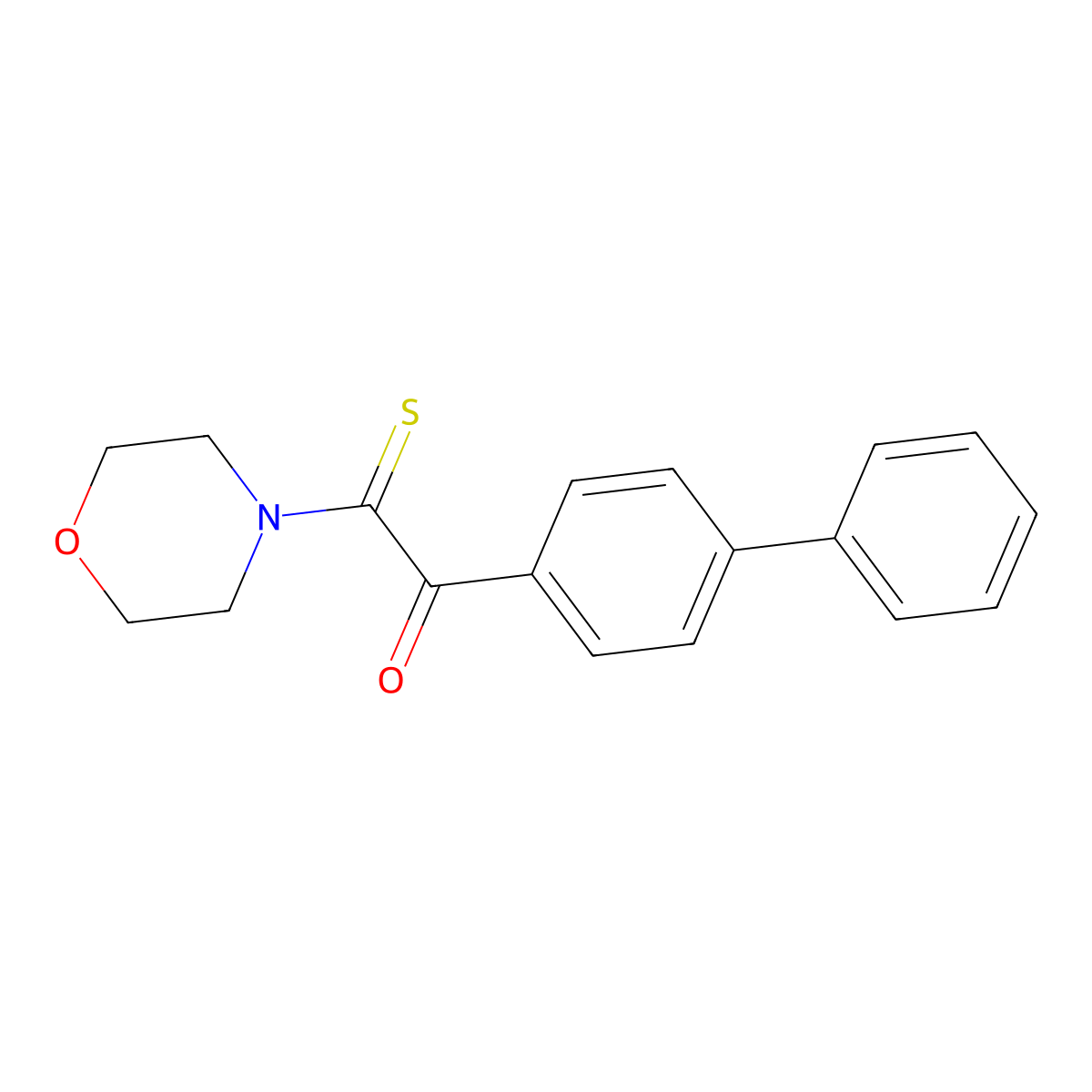 1-([1,1'-Biphenyl]-4-yl)-2-morpholino-2-thioxoethan-1-one molecular structure, CAS 1033590-36-1