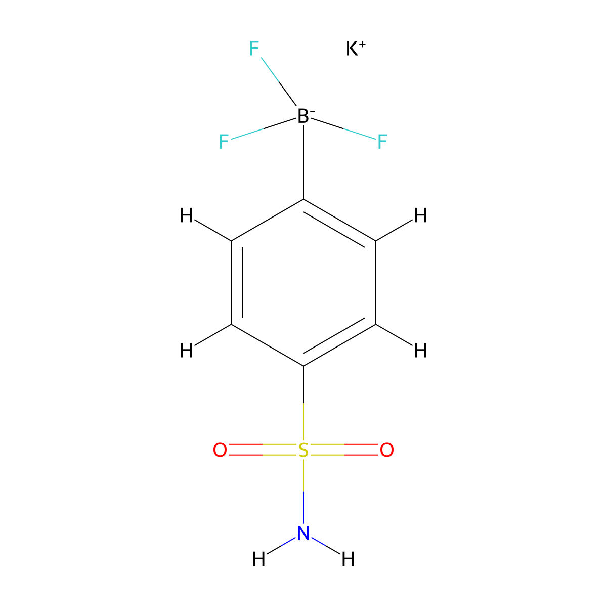 Potassium trifluoro(4-sulfamoylphenyl)boranuide molecular structure, CAS 1033592-47-0