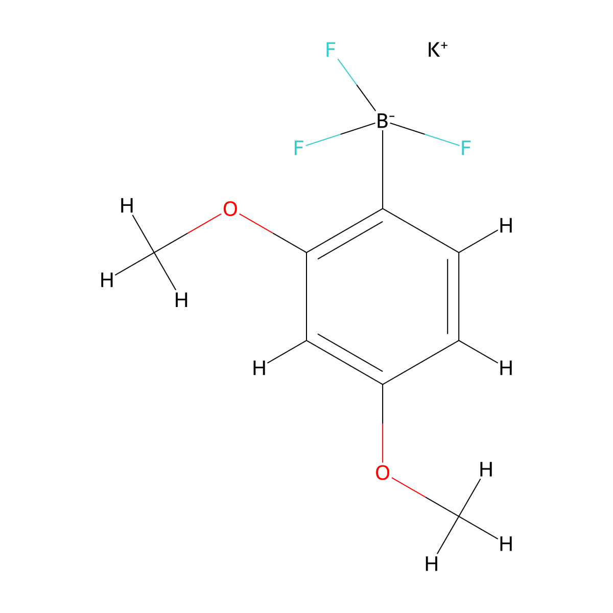 Potassium (2,4-dimethoxyphenyl)trifluoroboranuide molecular structure, CAS 1033592-48-1