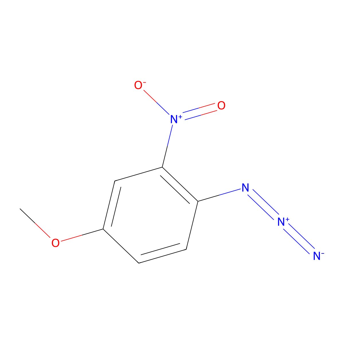4-Methoxy-2-nitrophenylazide molecular structure, CAS 10336-13-7