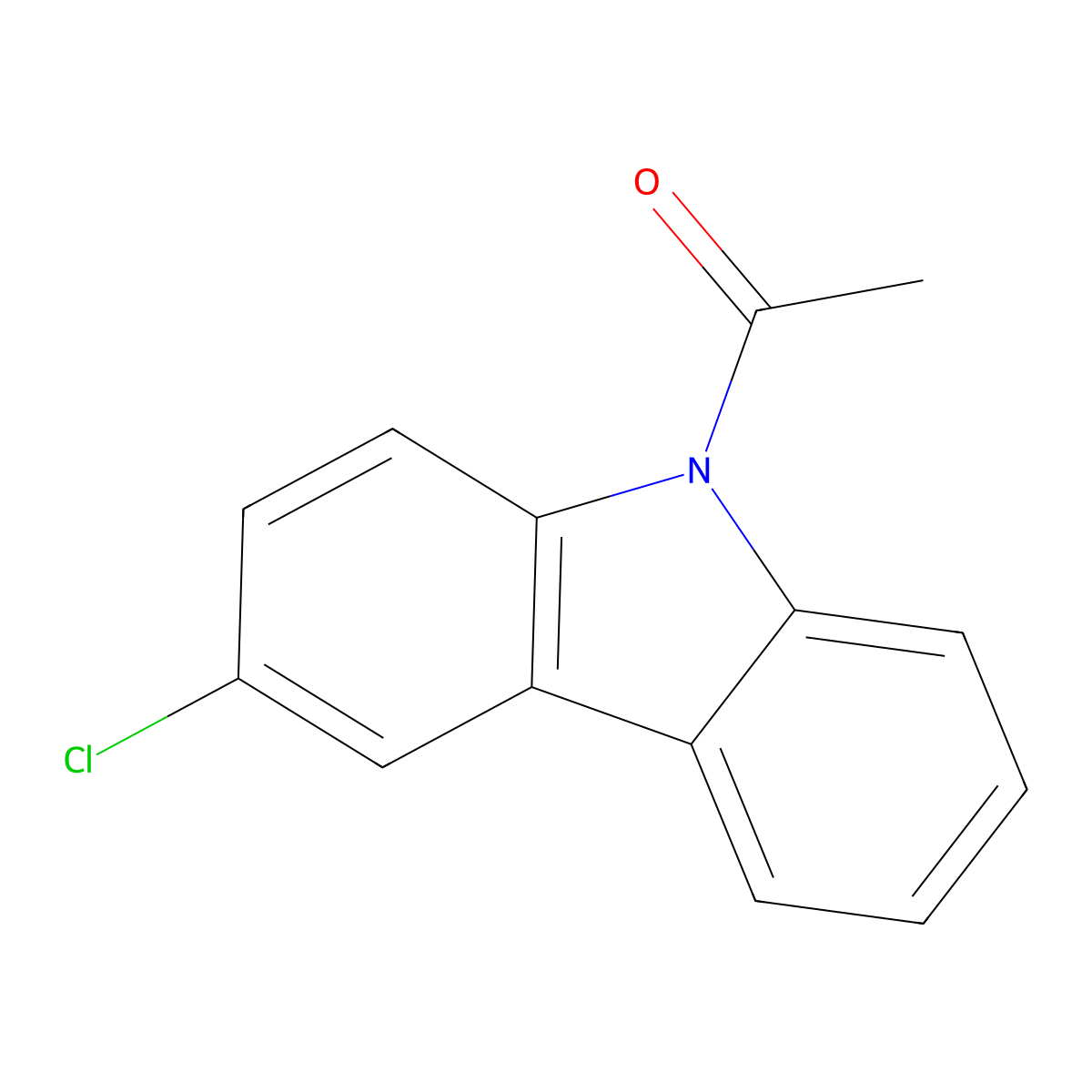 9-acetyl-3-chloro-9H-carbazole molecular structure, CAS 10336-16-0