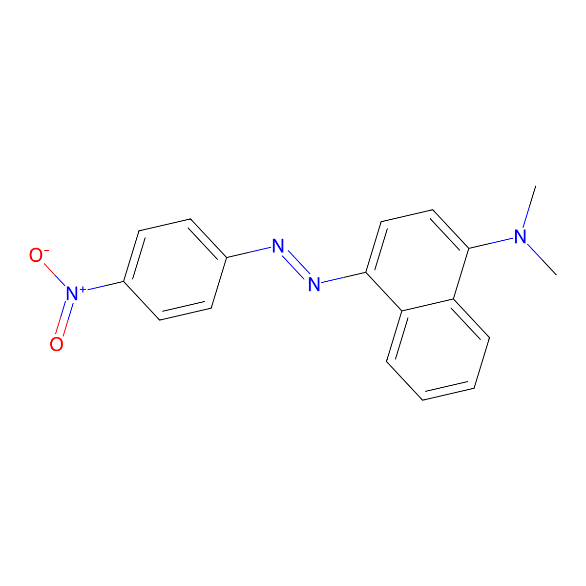 N,N-dimethyl-4-(4-nitrophenylazo)-1-naphthylamine molecular structure, CAS 10336-21-7