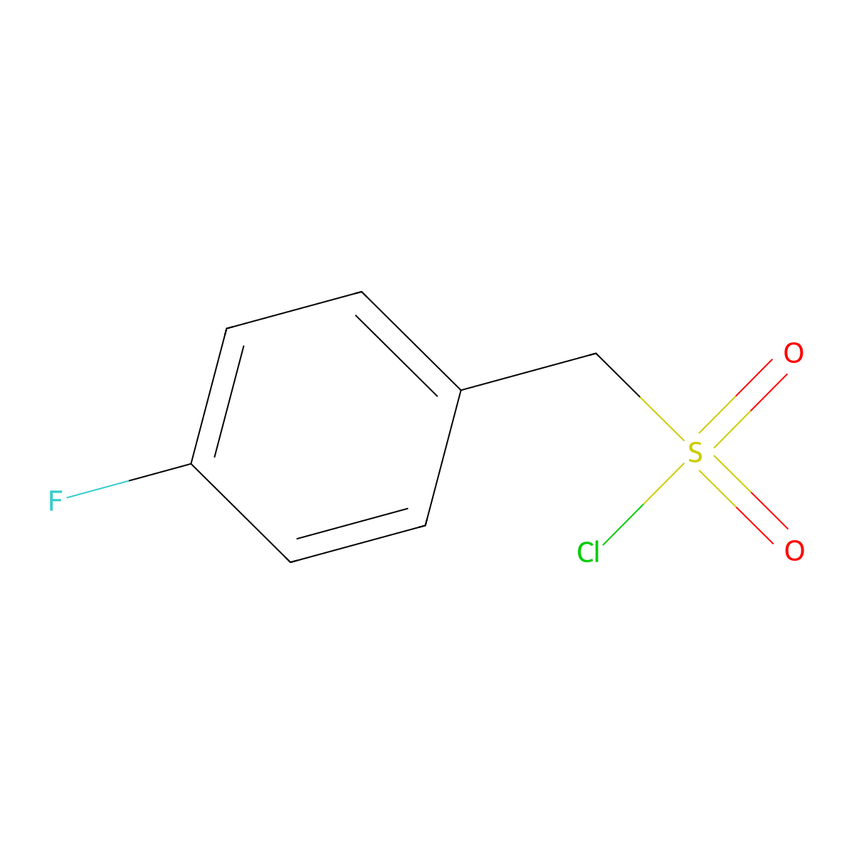 (4-fluorophenyl)methanesulfonyl Chloride molecular structure, CAS 103360-04-9