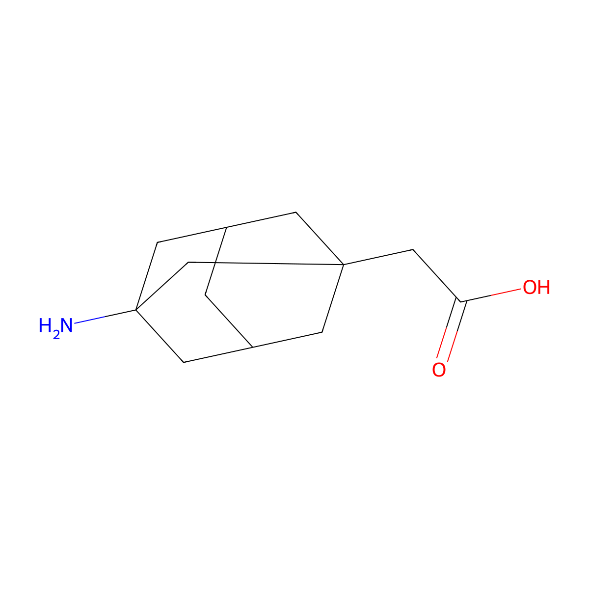 (3-Amino-adamantan-1-yl)-acetic acid molecular structure, CAS 103360-61-8