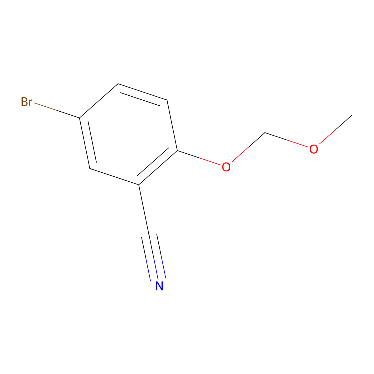 5-Bromo-2-(methoxymethoxy)benzonitrile molecular structure, CAS 1033602-66-2