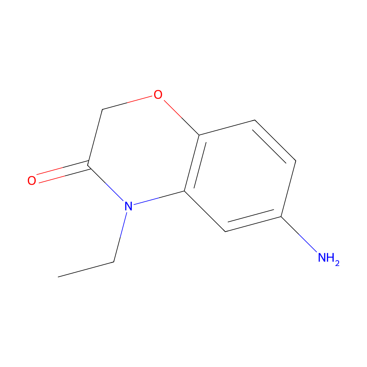 6-Amino-4-ethyl-2H-1,4-benzoxazin-3(4H)-one molecular structure, CAS 103361-44-0
