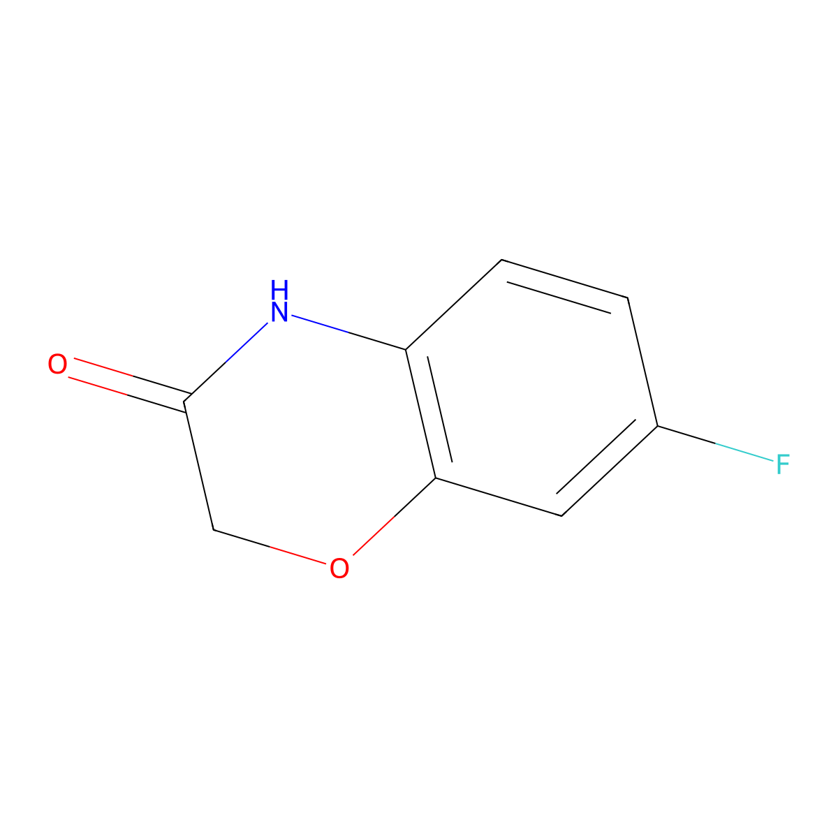 7-fluoro-3,4-dihydro-2H-1,4-benzoxazin-3-one molecular structure, CAS 103361-99-5