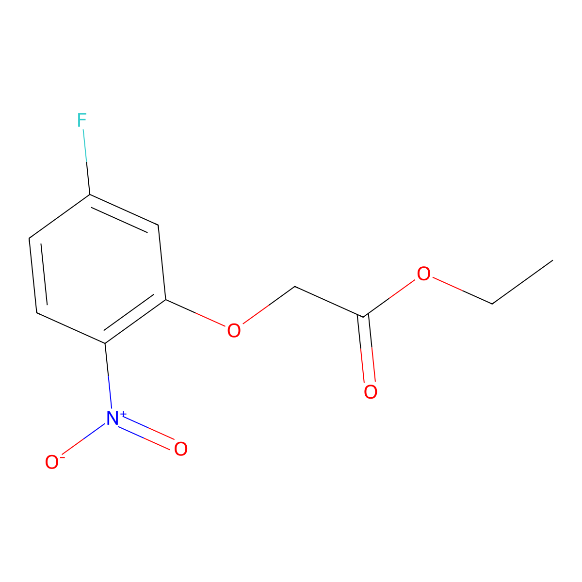 Ethyl 2-(5-fluoro-2-nitrophenoxy)acetate molecular structure, CAS 103362-07-8