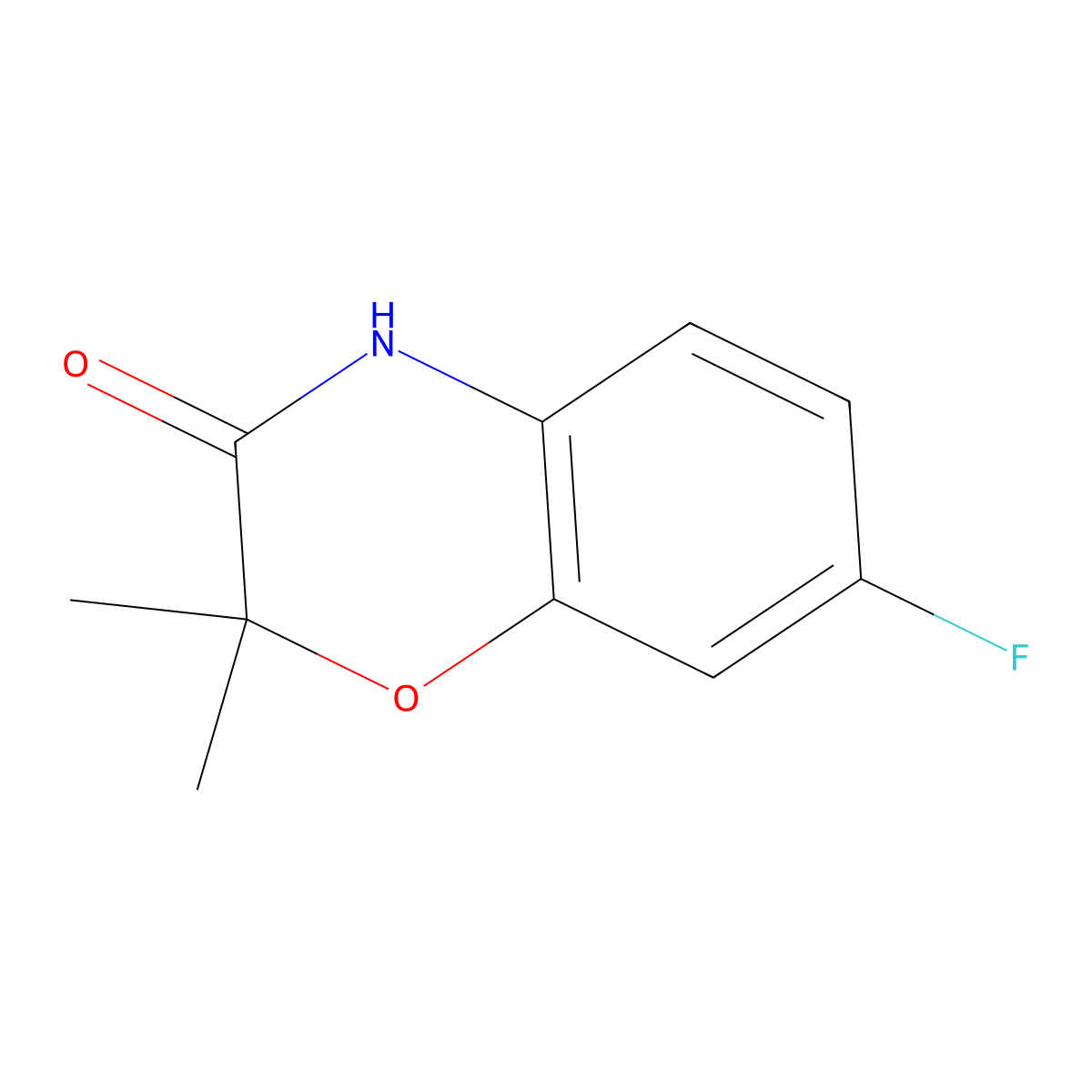 7-Fluoro-2,2-dimethyl-2H-benzo[b][1,4]oxazin-3(4H)-one molecular structure, CAS 103362-10-3