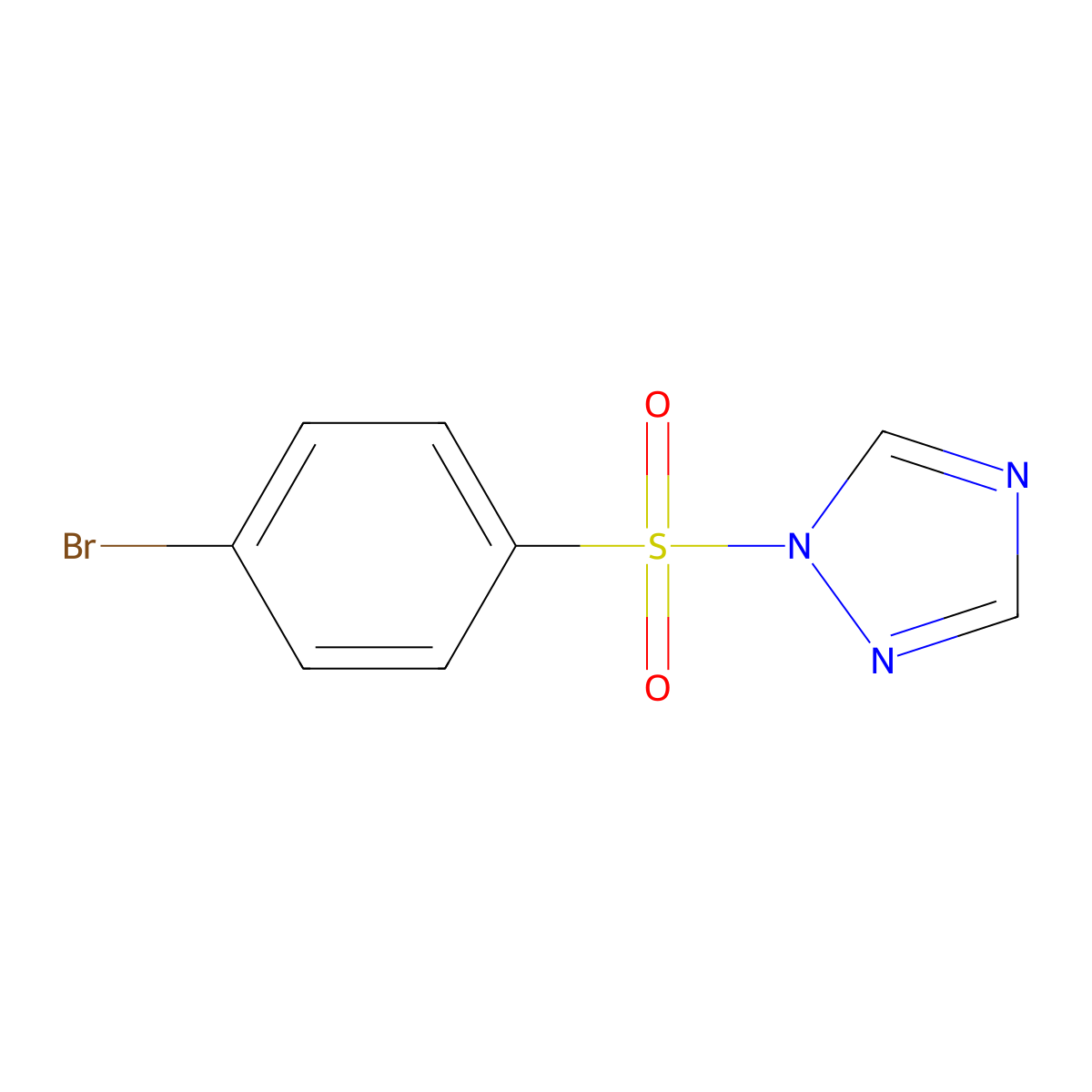 1-(4-Bromobenzene-1-sulfonyl)-1H-1,2,4-triazole molecular structure, CAS 103362-28-3