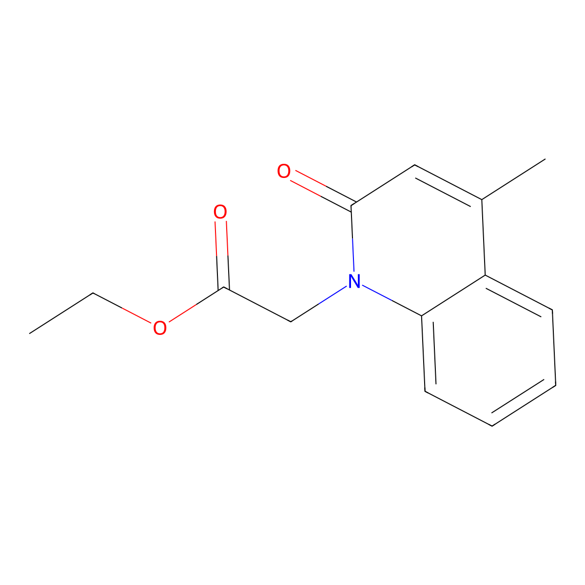 ethyl 2-[4-methyl-2-oxo-1(2H)-quinolinyl]acetate molecular structure, CAS 103368-18-9