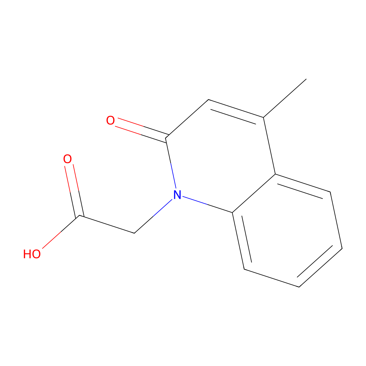 (4-Methyl-2-oxo-2H-quinolin-1-yl)-acetic acid molecular structure, CAS 103368-21-4