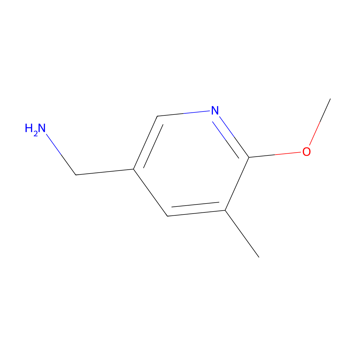 (6-Methoxy-5-methylpyridin-3-yl)methanamine molecular structure, CAS 1033691-32-5