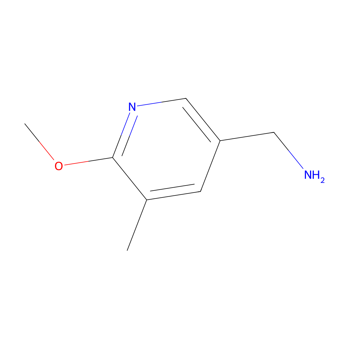 (6-Methoxy-5-methylpyridin-3-yl)methanamine molecular structure, CAS 1033691-32-5