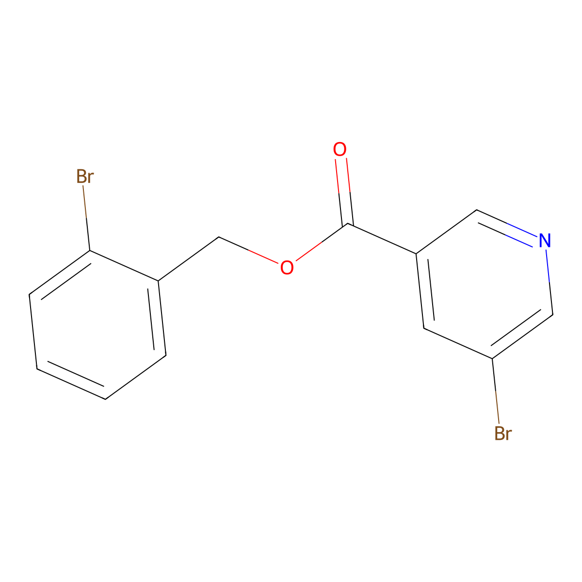 5-Bromo-nicotinic acid 2-bromo-benzyl ester molecular structure, CAS 1033692-93-1