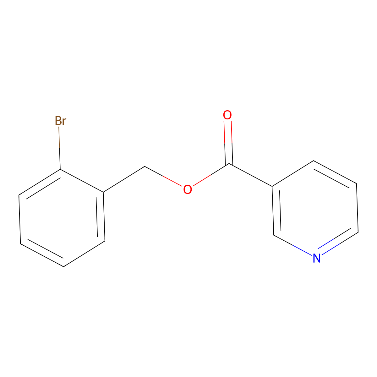 Nicotinic acid 2-bromo-benzyl ester molecular structure, CAS 1033692-94-2