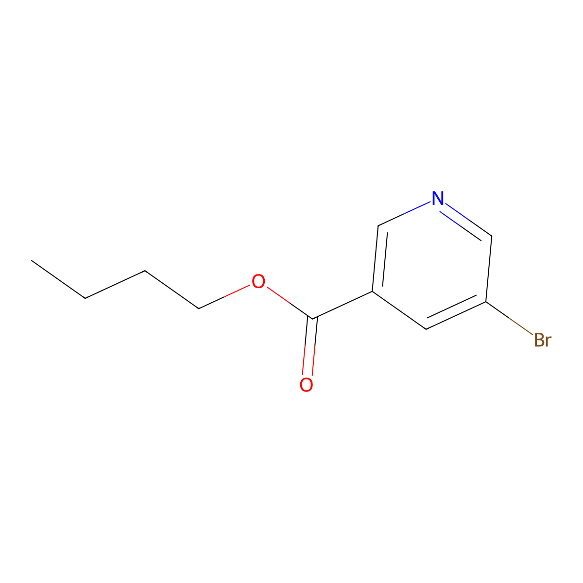 5-Bromo-nicotinic acid butyl ester molecular structure, CAS 1033692-95-3