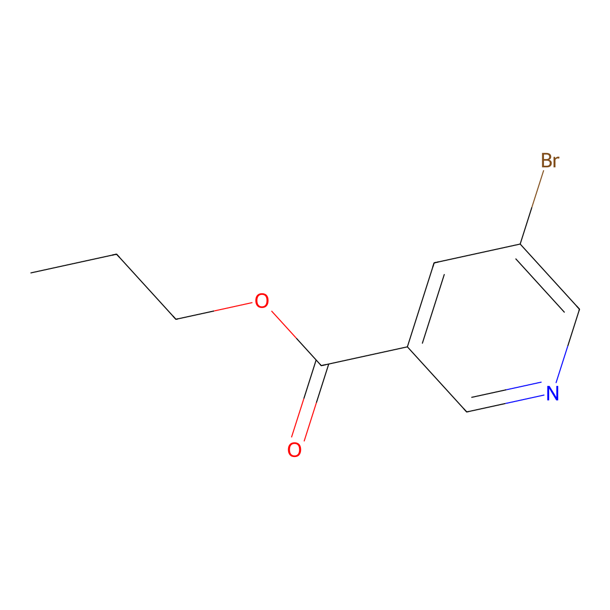 5-Bromo-nicotinic acid propyl ester molecular structure, CAS 1033692-96-4