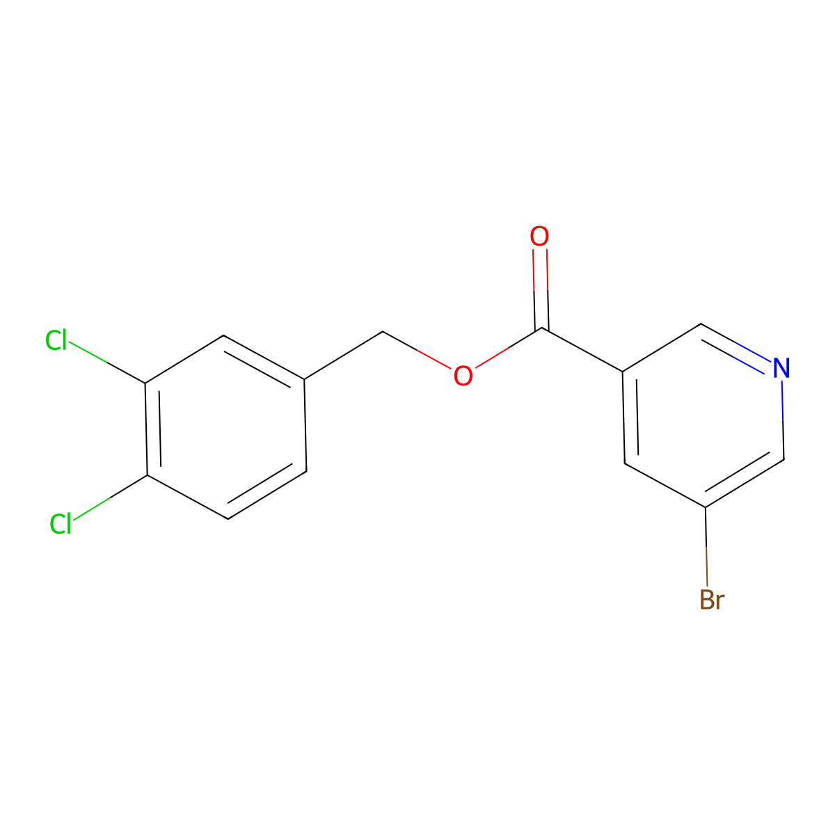 5-Bromo-nicotinic acid 3,4-dichloro-benzyl ester molecular structure, CAS 1033692-97-5