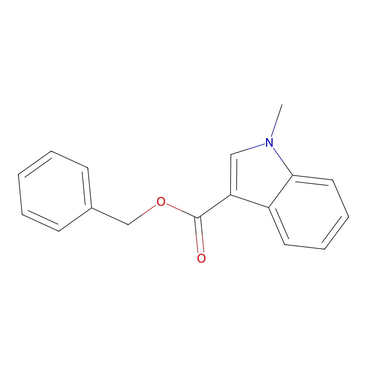 Benzyl 1-methyl-1H-indole-3-carboxylate molecular structure, CAS 1033693-00-3