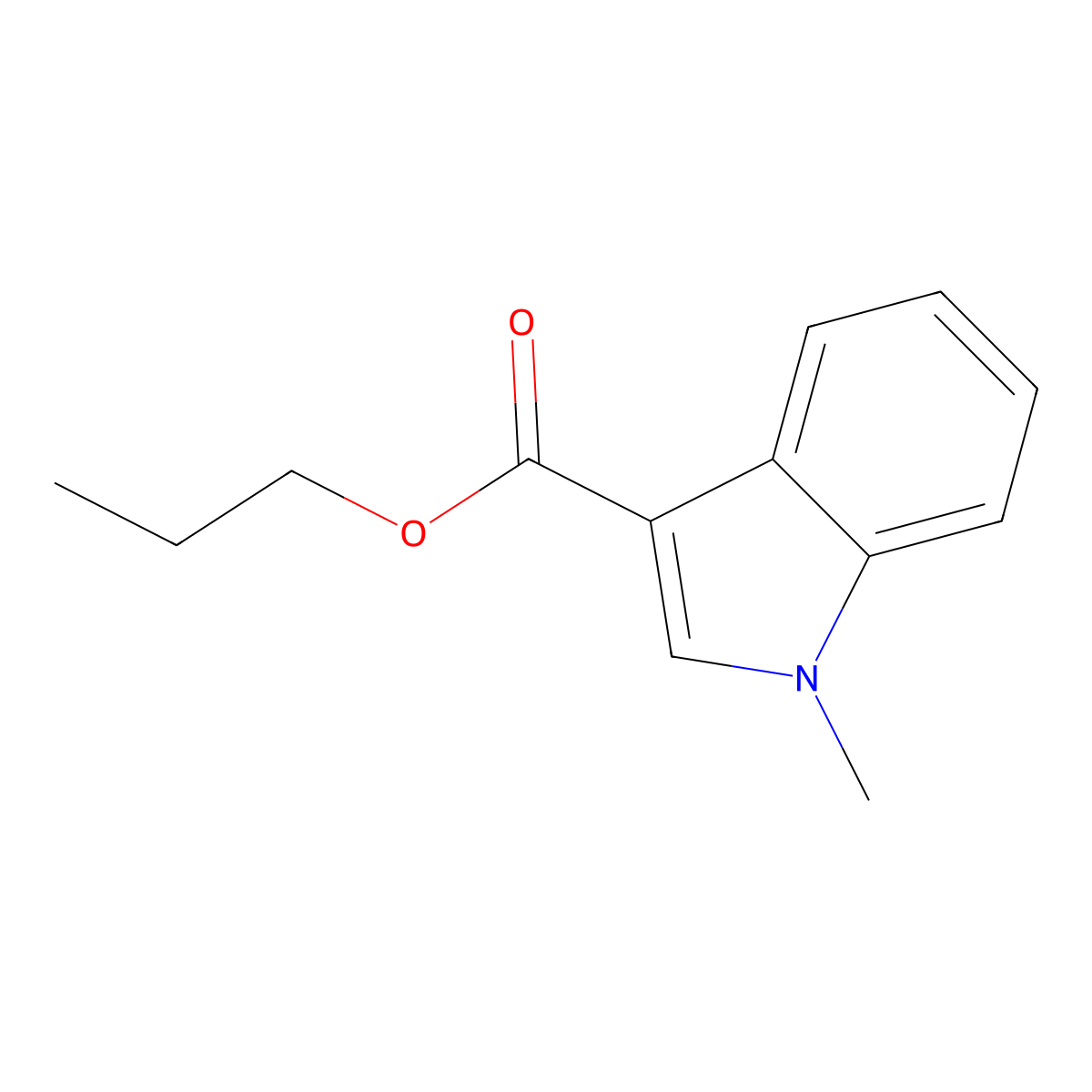 1-Methyl-1H-indole-3-carboxylic acid propyl ester molecular structure, CAS 1033693-02-5