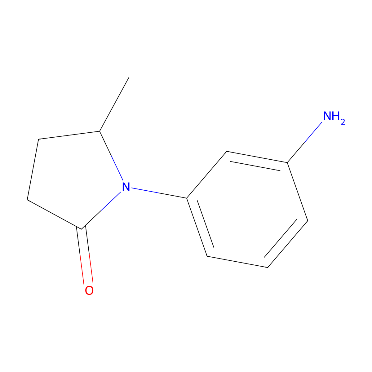 1-(3-Aminophenyl)-5-methylpyrrolidin-2-one molecular structure, CAS 1033693-04-7