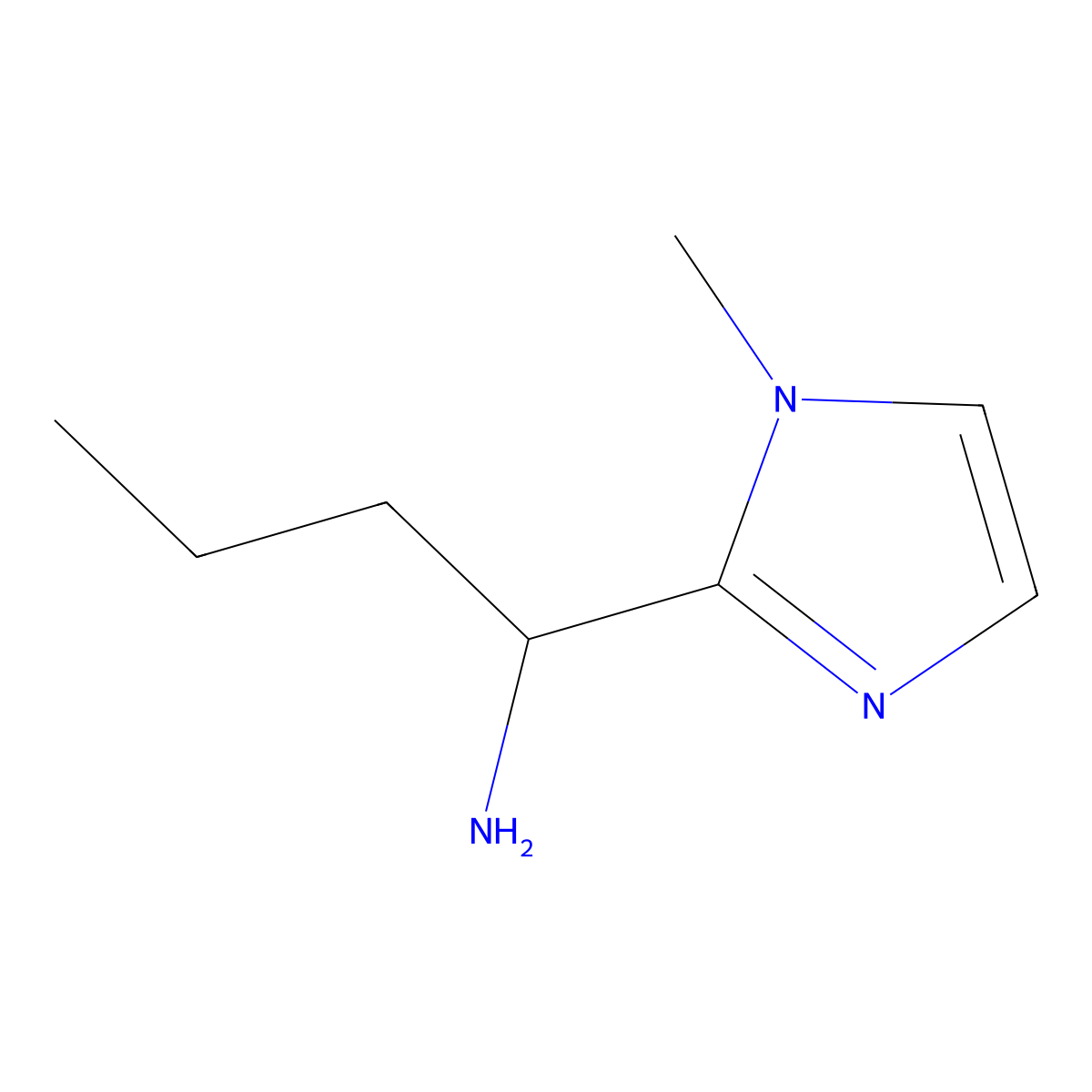1-(1-Methyl-1H-imidazol-2-YL)-1-butanamine molecular structure, CAS 1033693-05-8