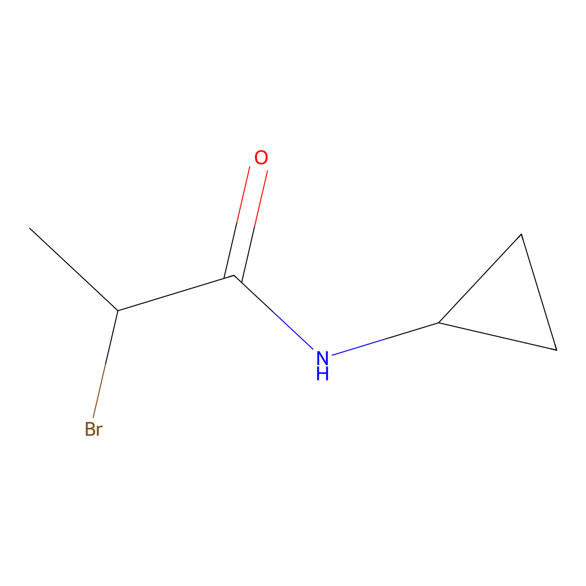 2-Bromo-N-cyclopropylpropanamide molecular structure, CAS 1033693-07-0