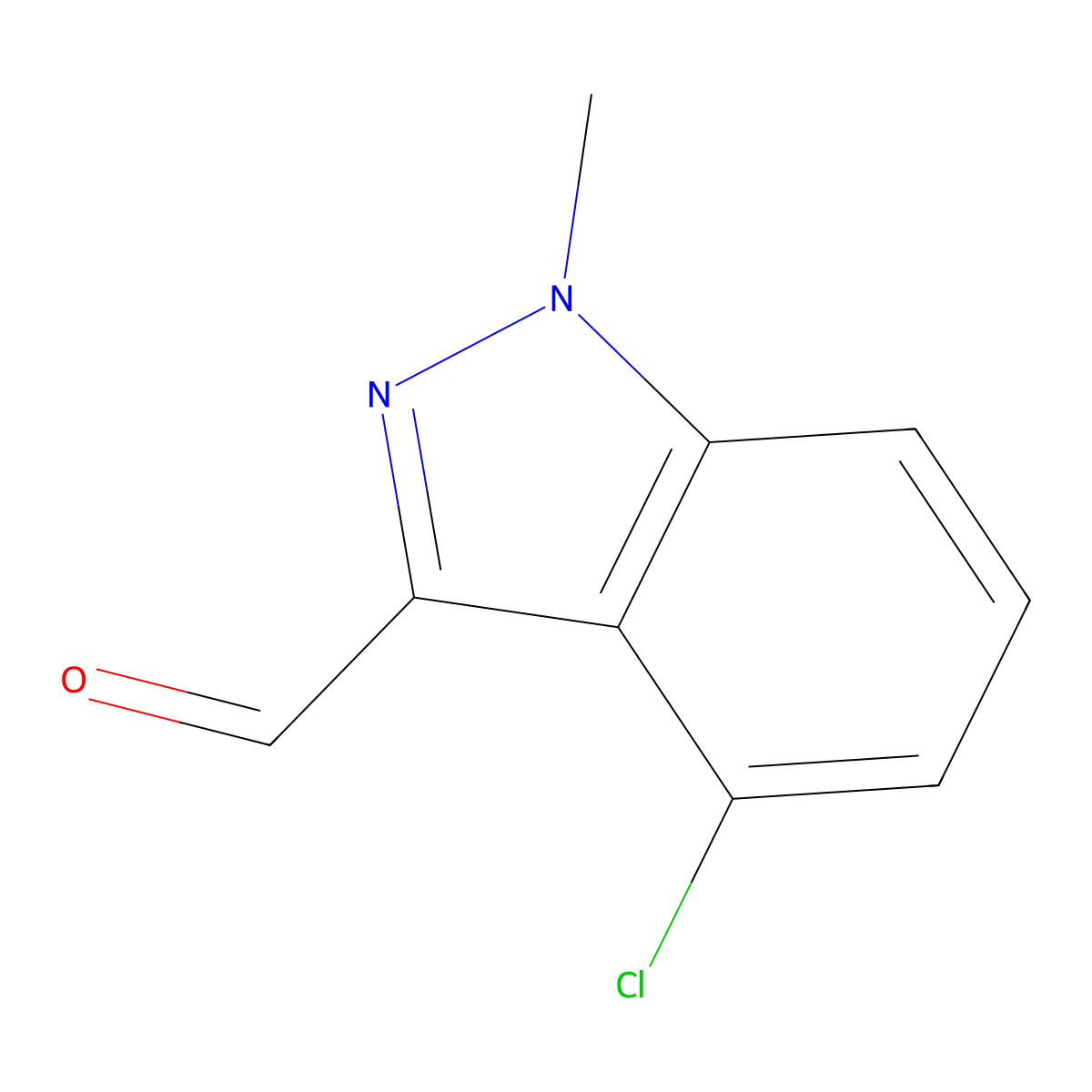 4-Chloro-1-methyl-1H-indazole-3-carbaldehyde molecular structure, CAS 1033693-09-2