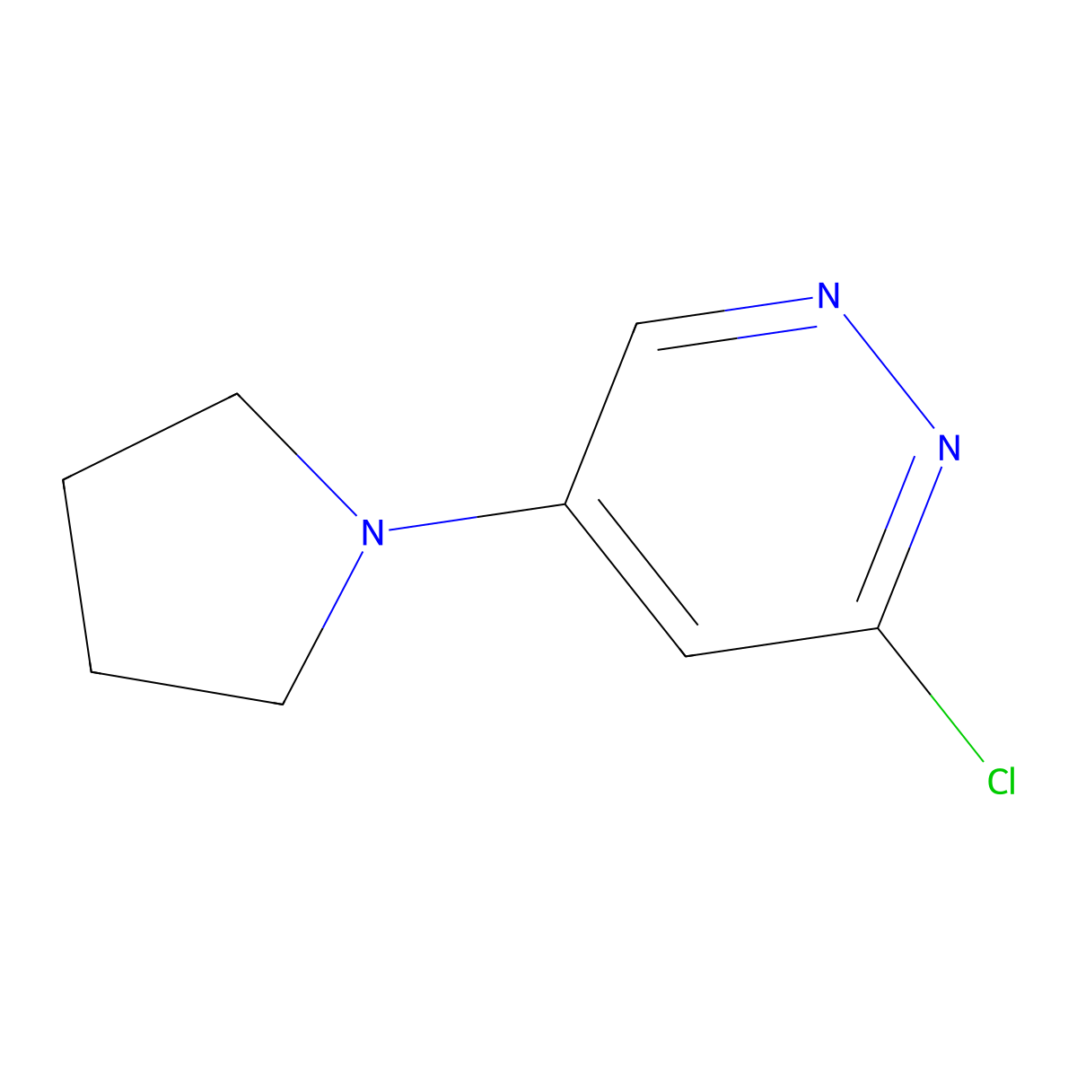 3-Chloro-5-(1-pyrrolidinyl)pyridazine molecular structure, CAS 1033693-13-8