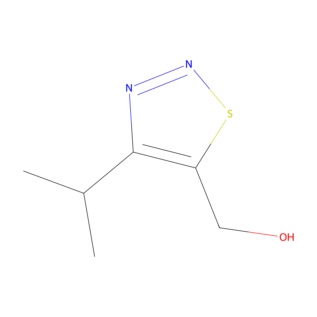 (4-Isopropyl-1,2,3-thiadiazol-5-YL)methanol molecular structure, CAS 1033693-18-3