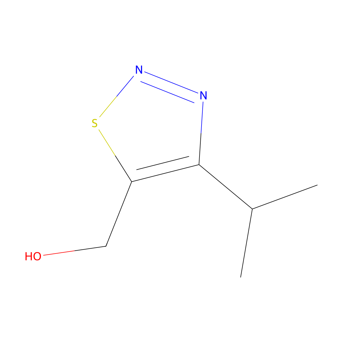 (4-Isopropyl-1,2,3-thiadiazol-5-YL)methanol molecular structure, CAS 1033693-18-3