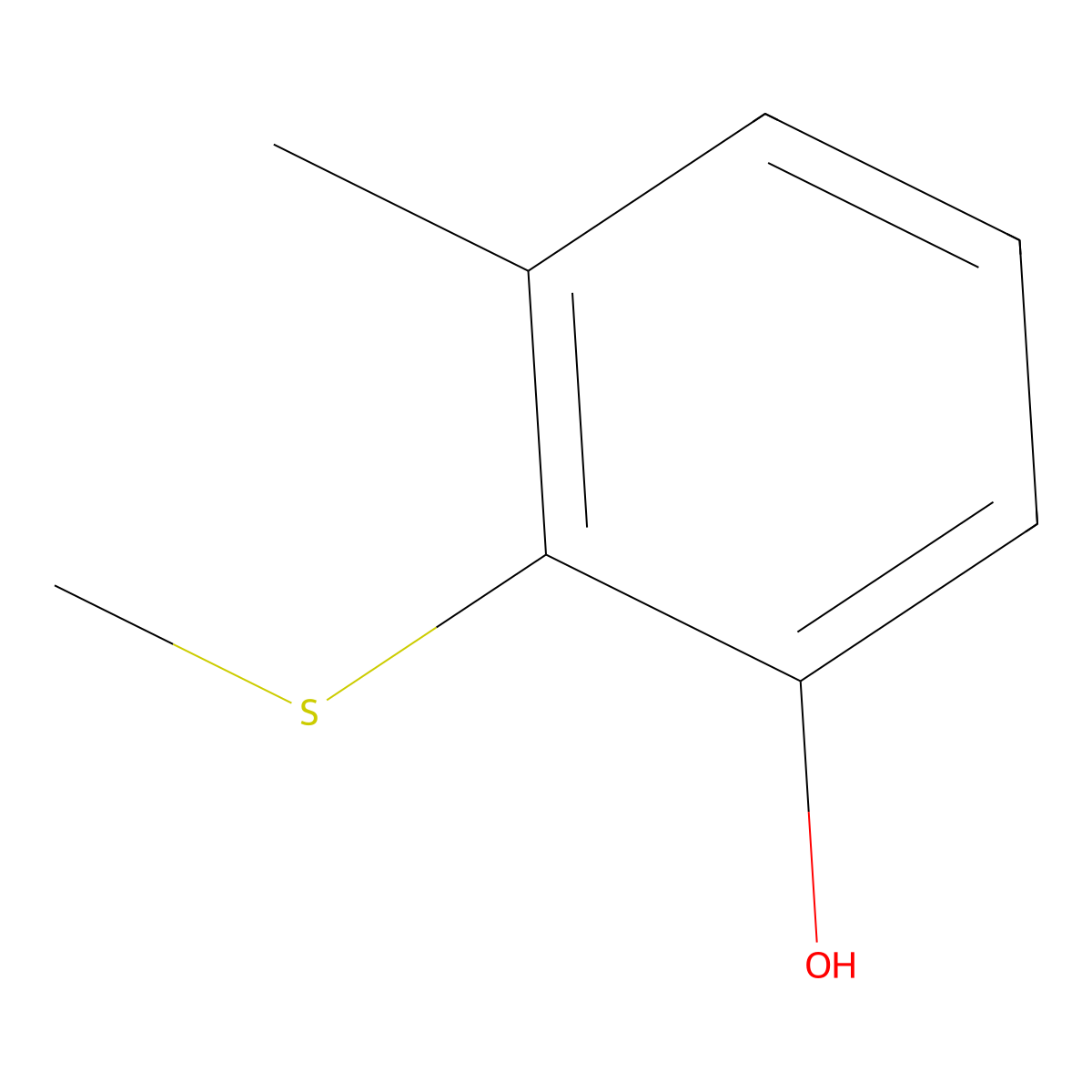 3-Methyl-2-(methylthio)phenol molecular structure, CAS 1033693-19-4