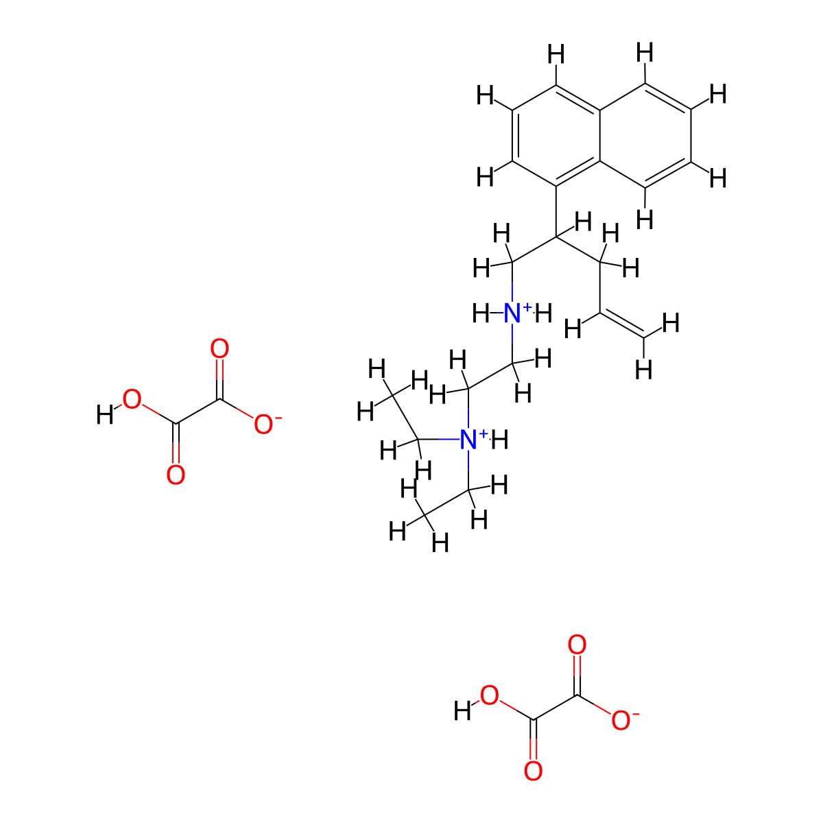 1-Naphthaleneethylamine, N-(2-diethylaminoethyl)-beta-(2-propenyl)-, bioxalate molecular structure, CAS 10337-41-4