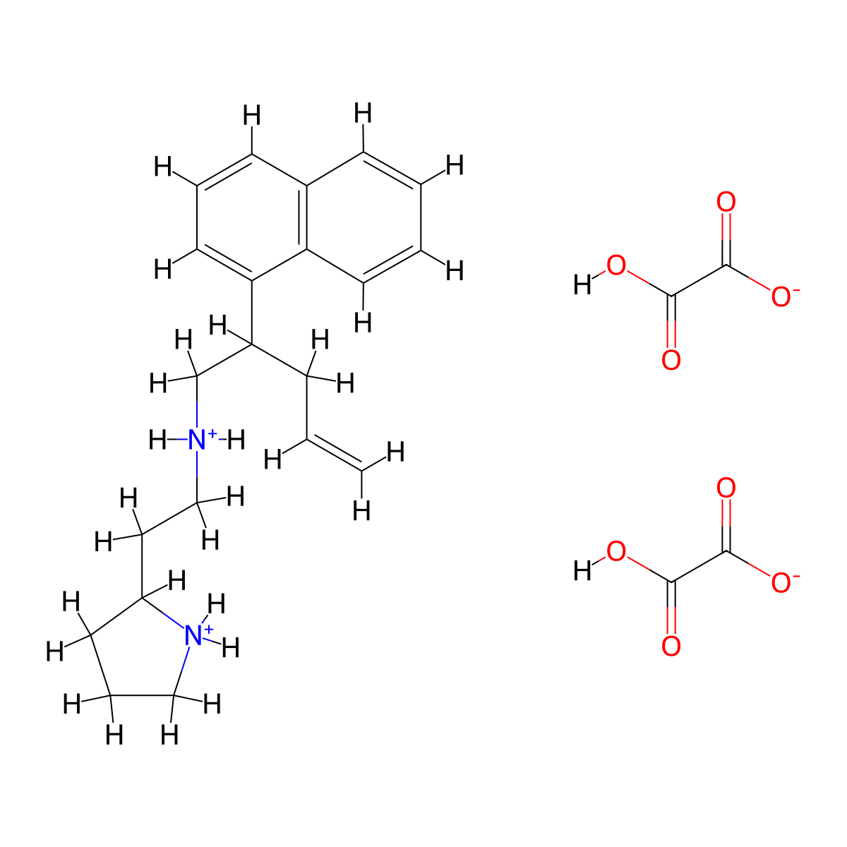 1-Naphthaleneethylamine, beta-(2-propenyl)-N-(2-pyrrolidinoethyl)-, bioxalate molecular structure, CAS 10337-42-5