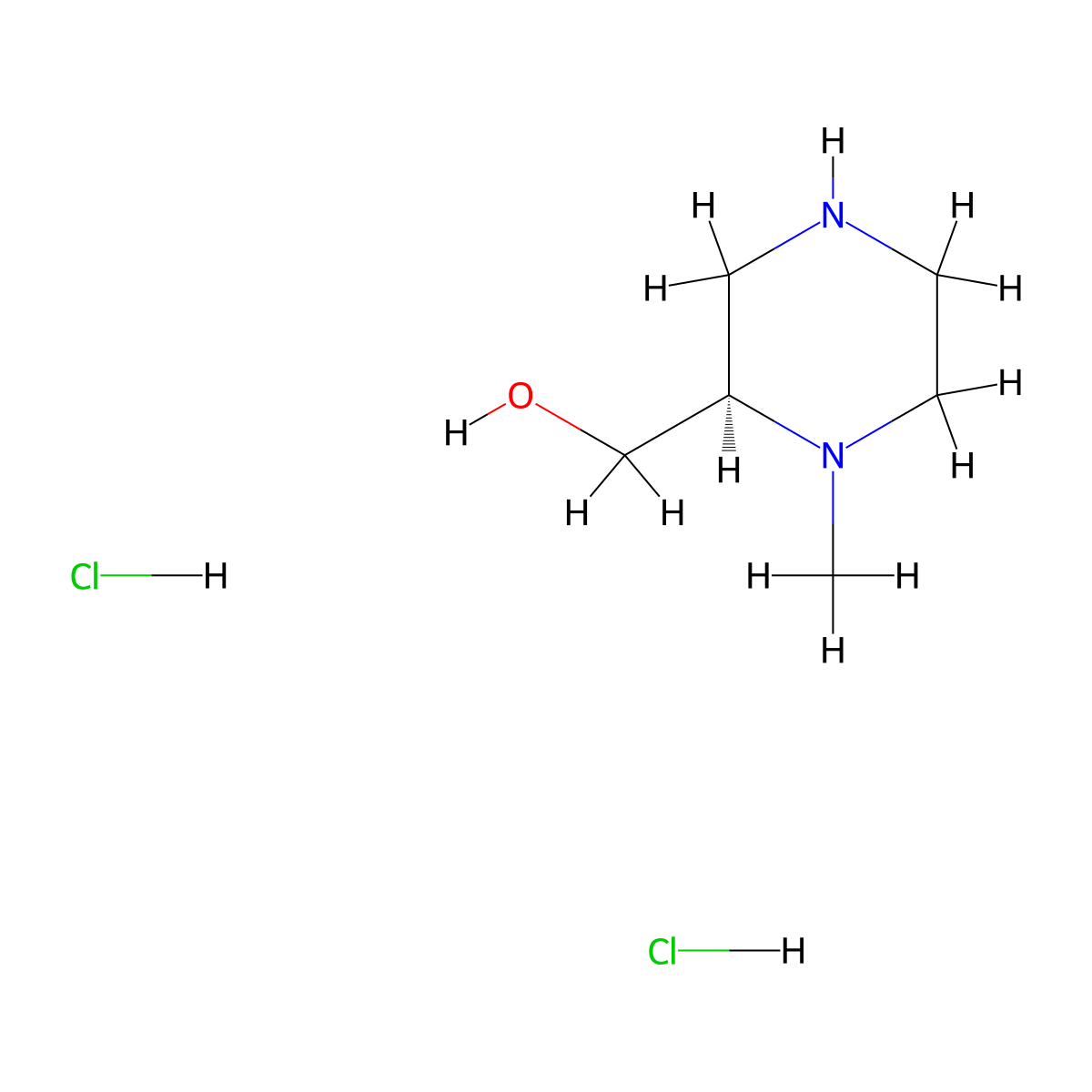 [(2R)-1-methylpiperazin-2-yl]methanol dihydrochloride molecular structure, CAS 1033710-82-5