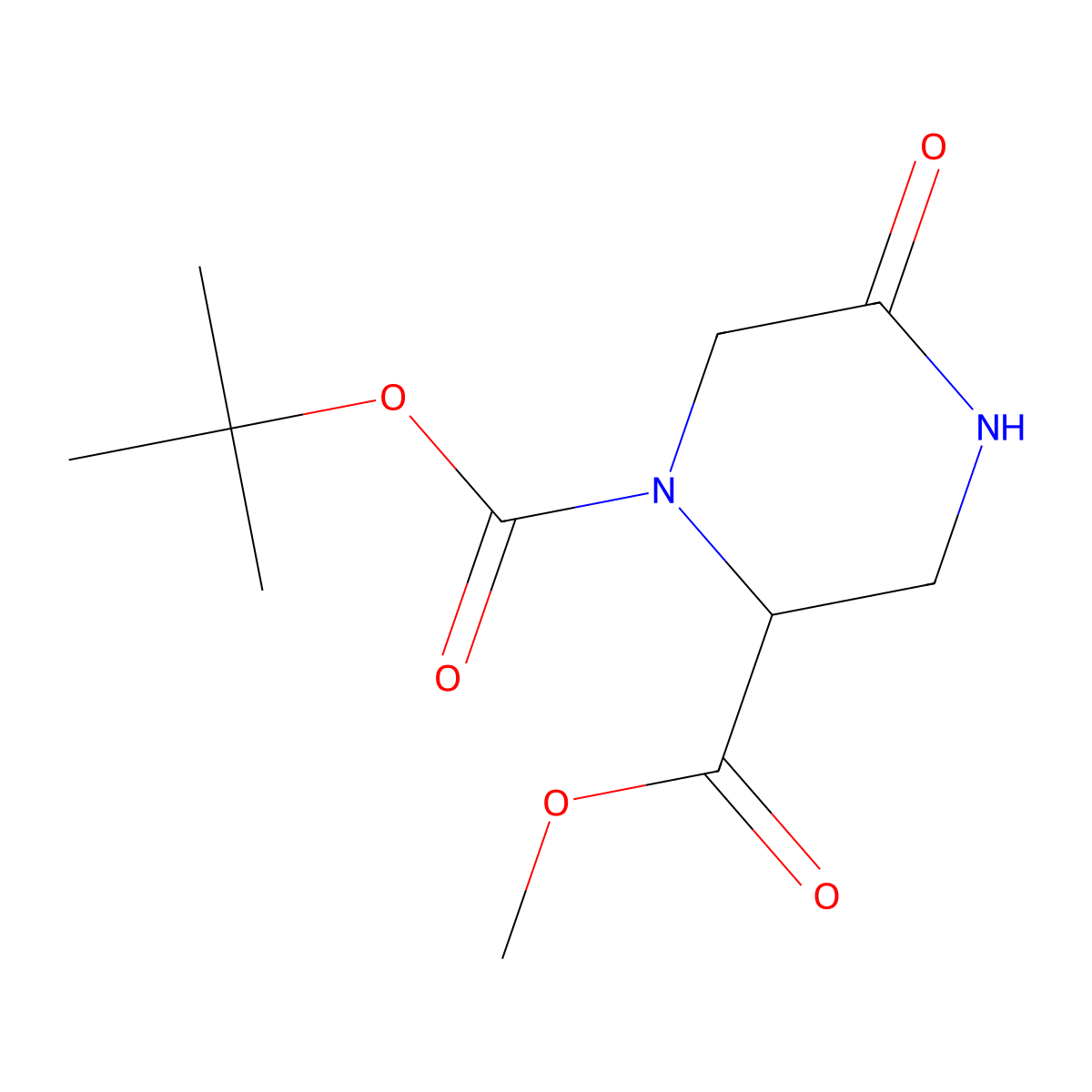 (S)-1-tert-Butyl 2-methyl 5-oxopiperazine-1,2-dicarboxylate molecular structure, CAS 1033713-07-3