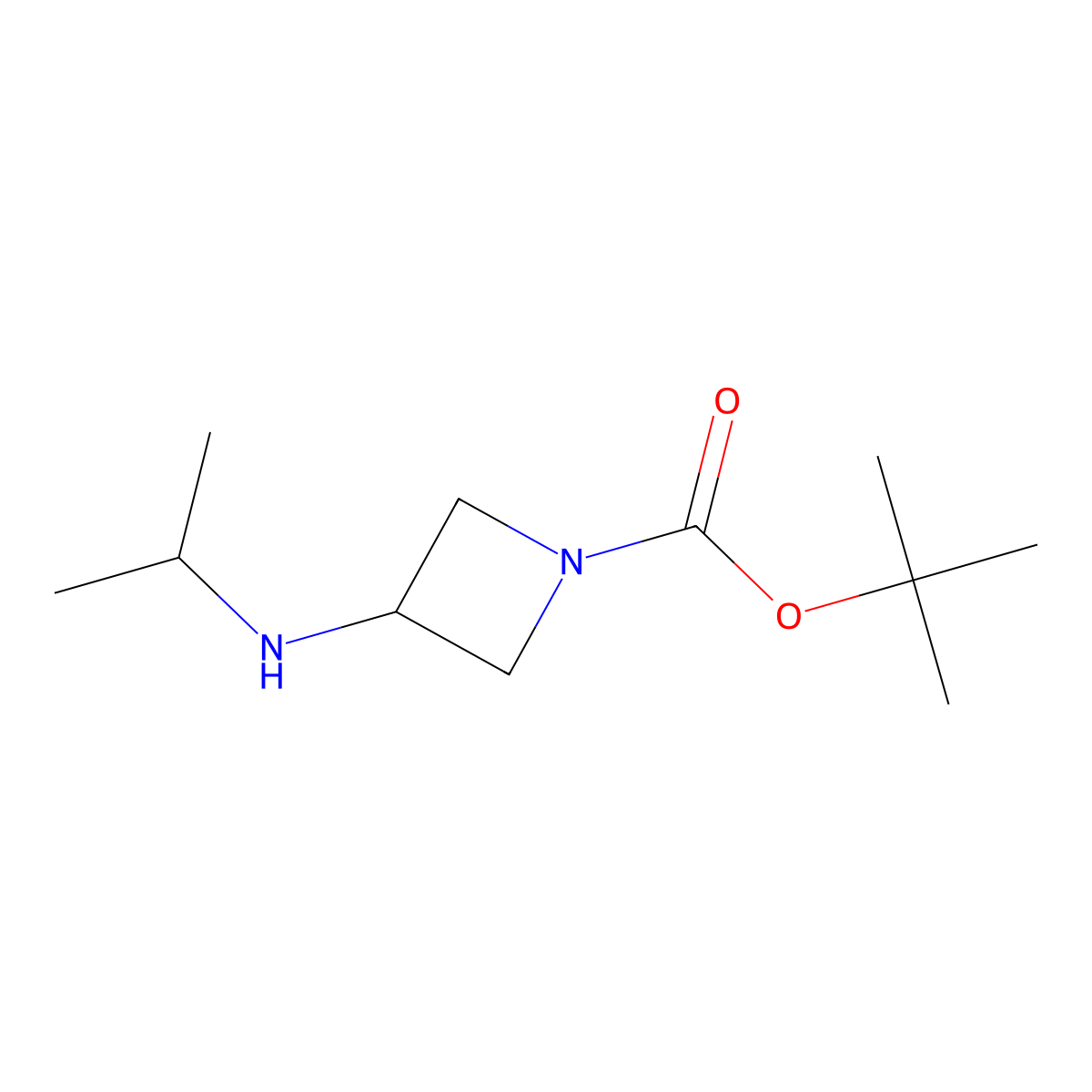 tert-Butyl 3-[(propan-2-yl)amino]azetidine-1-carboxylate molecular structure, CAS 1033716-68-5