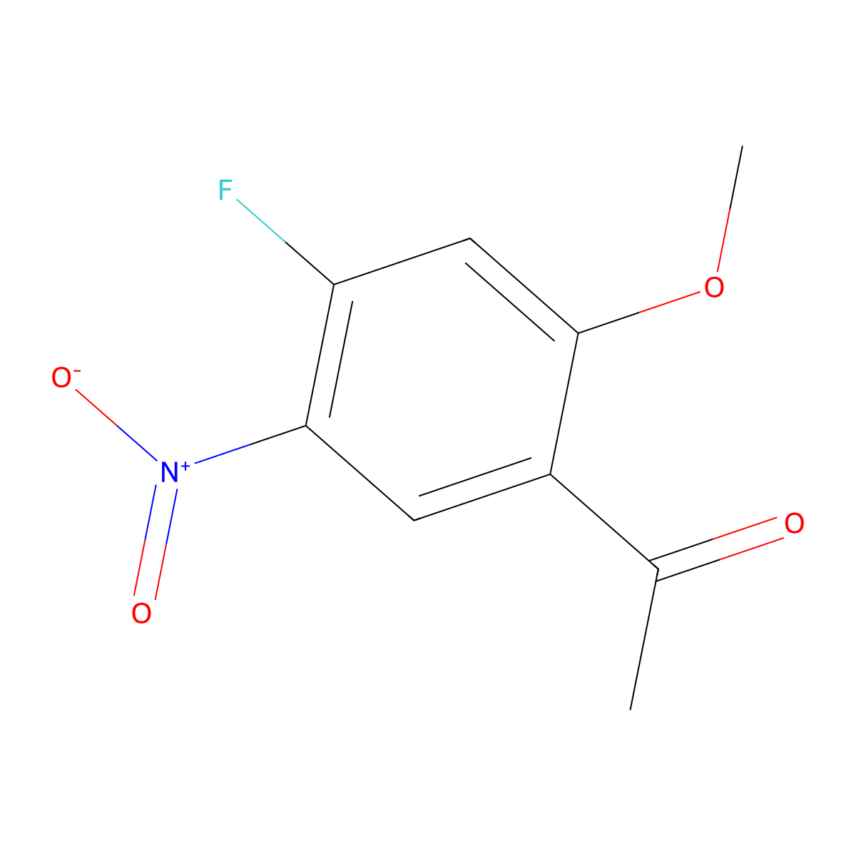 1-(4-Fluoro-2-methoxy-5-nitrophenyl)ethanone molecular structure, CAS 1033716-79-8