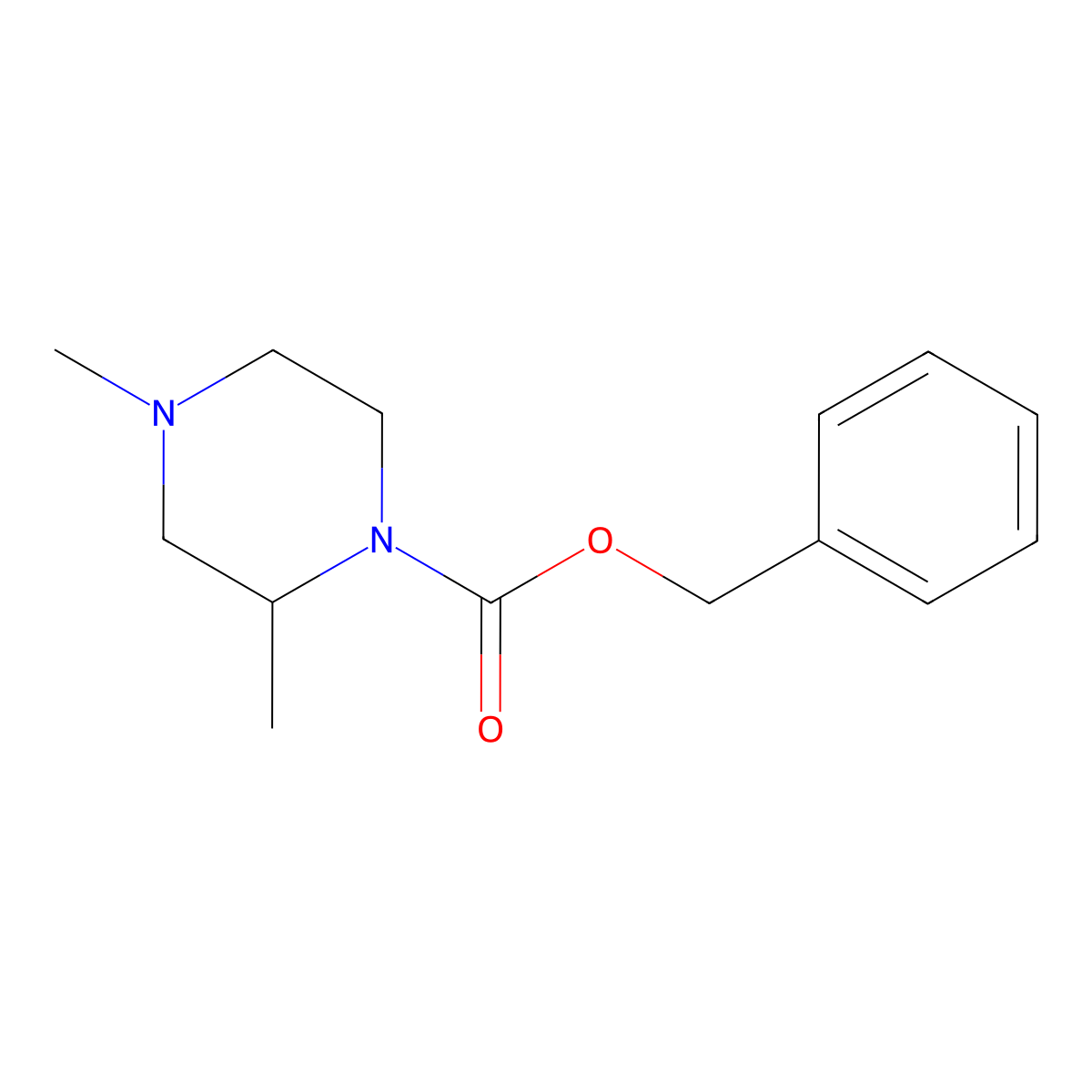 Benzyl (2r)-2,4-dimethylpiperazine-1-carboxylate molecular structure, CAS 1033717-15-5