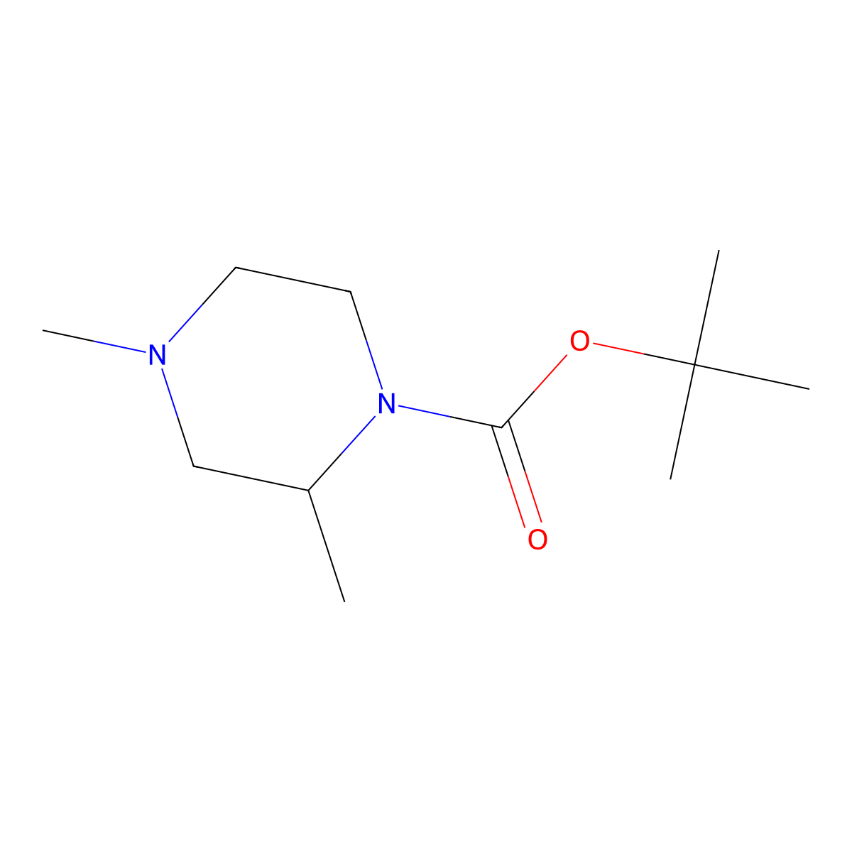 (R)-Tert-butyl 2,4-dimethylpiperazine-1-carboxylate molecular structure, CAS 1033717-19-9